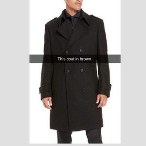 Hugo Boss Overcoat. Double-breasted. Wool-blend.